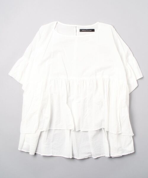 mizuiroind(ミズイロインド)の「mizuiro ind ボートネックワイドギャザープルオーバー(その他トップス・レディース・ブルー/オフホワイト/グレー/ブラック・FREE)」の2枚目の写真