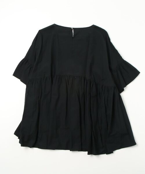 mizuiroind(ミズイロインド)の「mizuiro ind ボートネックワイドギャザープルオーバー(その他トップス・レディース・ブルー/オフホワイト/グレー/ブラック・FREE)」の5枚目の写真