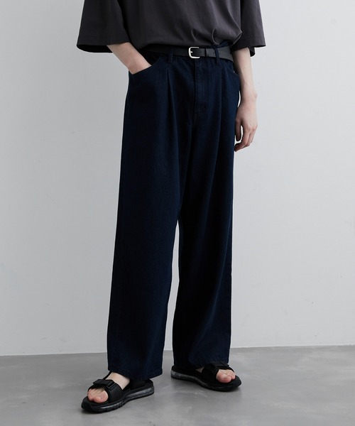 JUNRED(ジュンレッド)の「ワンタックデニムバギーパンツ(デニムパンツ・メンズ・サックスブルー/ブルー/ホワイト系その他・S/M/L)」の15枚目の写真