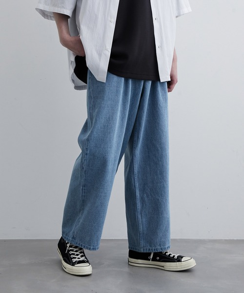 JUNRED(ジュンレッド)の「ワンタックデニムバギーパンツ(デニムパンツ・メンズ・サックスブルー/ブルー/ホワイト系その他・S/M/L)」の12枚目の写真