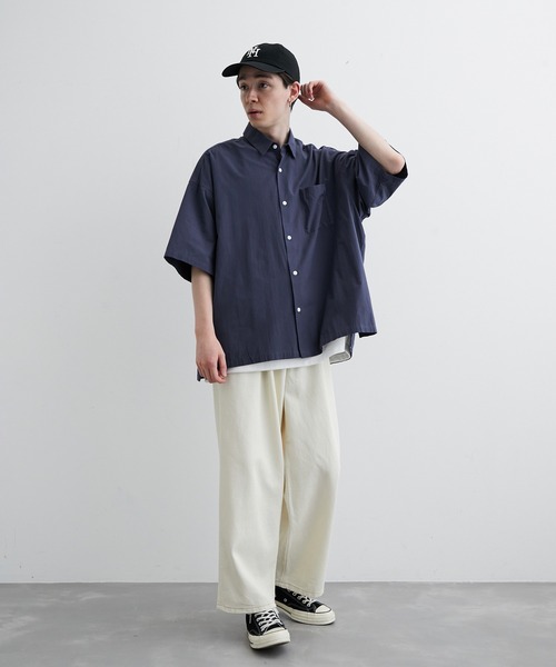 JUNRED(ジュンレッド)の「ワンタックデニムバギーパンツ(デニムパンツ・メンズ・サックスブルー/ブルー/ホワイト系その他・S/M/L)」の9枚目の写真