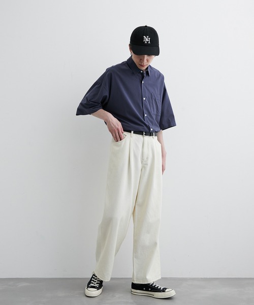 JUNRED(ジュンレッド)の「ワンタックデニムバギーパンツ(デニムパンツ・メンズ・サックスブルー/ブルー/ホワイト系その他・S/M/L)」の5枚目の写真