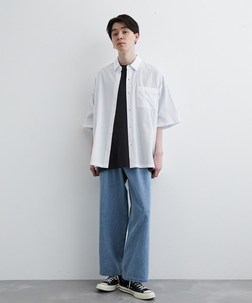 JUNRED(ジュンレッド)の「ワンタックデニムバギーパンツ(デニムパンツ・メンズ・サックスブルー/ブルー/ホワイト系その他・S/M/L)」の10枚目の写真