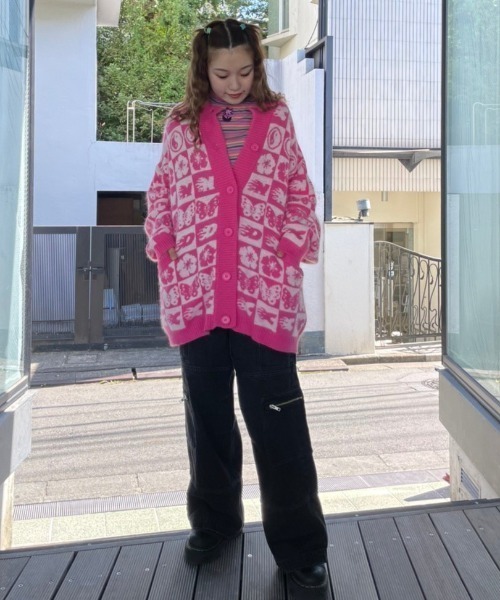 Candy Stripper（キャンディストリッパー）の「CND GALS KNIT カーディガン（カーディガン/ボレロ・レディース・ブラック/ブラウン/ピンク・2）」の4枚目の写真