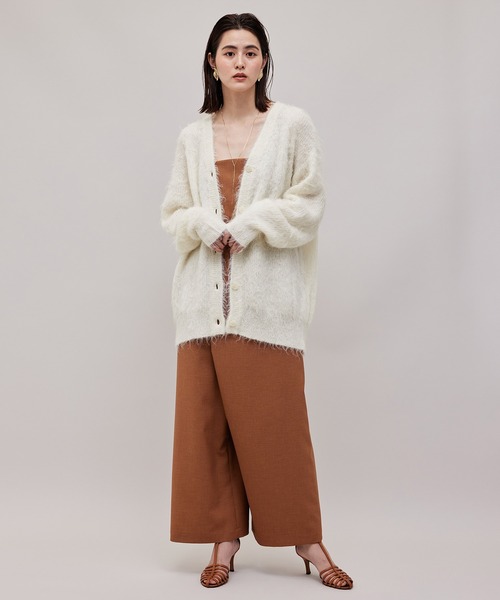 ROPE'(ロペ)の「【WEB限定】アルパカシャギーミドル丈カーディガン(カーディガン/ボレロ・レディース・ライトグレー/オフホワイト/ピンク・38)」の18枚目の写真
