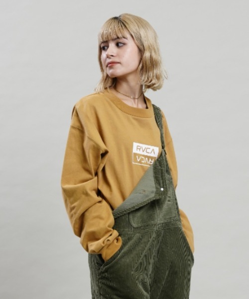 RVCA(ルーカ)の「RVCA/ルーカ ビッグシルエット/オーバーサイズ/バックプリントロンT/ロングスリーブTEE BC044-061(Tシャツ/カットソー・レディース・ホワイト/ブラック/イエロー・S/M)」の1枚目の写真