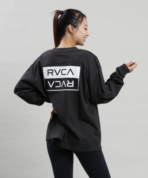 RVCA(ルーカ)の「RVCA/ルーカ ビッグシルエット/オーバーサイズ/バックプリントロンT/ロングスリーブTEE BC044-061(Tシャツ/カットソー・レディース・ホワイト/ブラック/イエロー・S/M)」の3枚目の写真