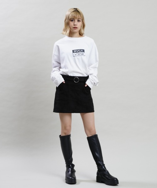 RVCA(ルーカ)の「RVCA/ルーカ ビッグシルエット/オーバーサイズ/バックプリントロンT/ロングスリーブTEE BC044-061(Tシャツ/カットソー・レディース・ホワイト/ブラック/イエロー・S/M)」の13枚目の写真