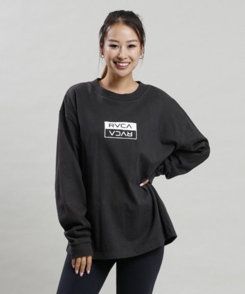 RVCA(ルーカ)の「RVCA/ルーカ ビッグシルエット/オーバーサイズ/バックプリントロンT/ロングスリーブTEE BC044-061(Tシャツ/カットソー・レディース・ホワイト/ブラック/イエロー・S/M)」の4枚目の写真