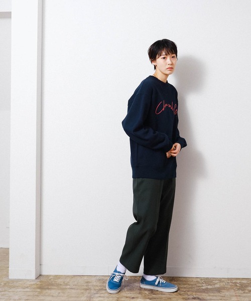 CHARI&CO(チャリアンドコー)の「CHARI&CO × HIKARU ICHIJO / KEIRIN CREWNECK SWEATS(スウェット・メンズ・ネイビー・SMALL/MEDIUM/LARGE/X-LARGE)」の9枚目の写真