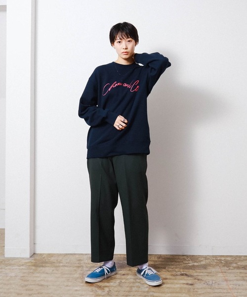 CHARI&CO(チャリアンドコー)の「CHARI&CO × HIKARU ICHIJO / KEIRIN CREWNECK SWEATS(スウェット・メンズ・ネイビー・SMALL/MEDIUM/LARGE/X-LARGE)」の10枚目の写真