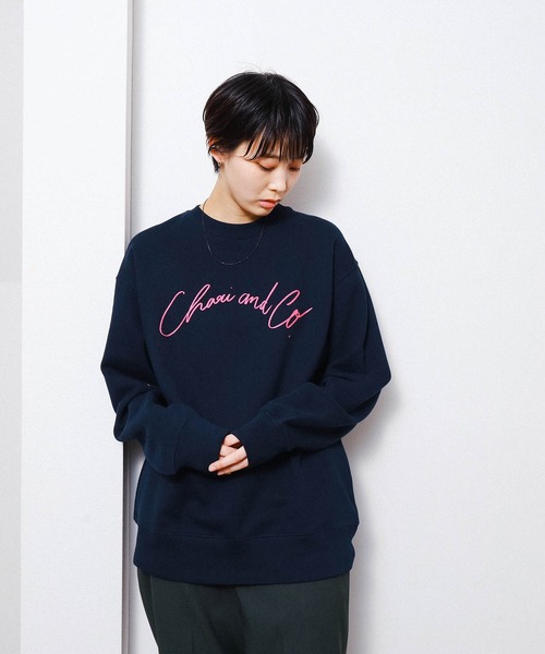 CHARI&CO(チャリアンドコー)の「CHARI&CO × HIKARU ICHIJO / KEIRIN CREWNECK SWEATS(スウェット・メンズ・ネイビー・SMALL/MEDIUM/LARGE/X-LARGE)」の11枚目の写真