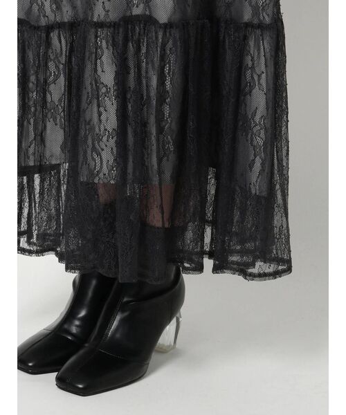 MERCURYDUO（マーキュリーデュオ）の「レースティアードマーメイドドレス（ドレス・レディース・ブラウン/ミント・SMALL/MEDIUM）」の3枚目の写真