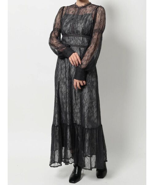 MERCURYDUO（マーキュリーデュオ）の「レースティアードマーメイドドレス（ドレス・レディース・ブラウン/ミント・SMALL/MEDIUM）」の6枚目の写真