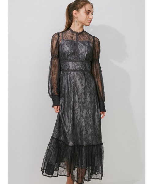 MERCURYDUO（マーキュリーデュオ）の「レースティアードマーメイドドレス（ドレス・レディース・ブラウン/ミント・SMALL/MEDIUM）」の15枚目の写真