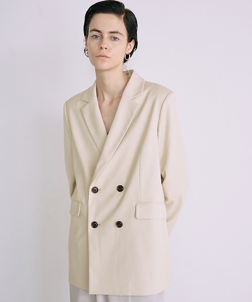 EMMA LIMBER(エマリンバー)の「Double Breasted Jacket(ダブルブレストジャケット)(テーラードジャケット・レディース・ブラック/アイボリー・S/M)」の17枚目の写真