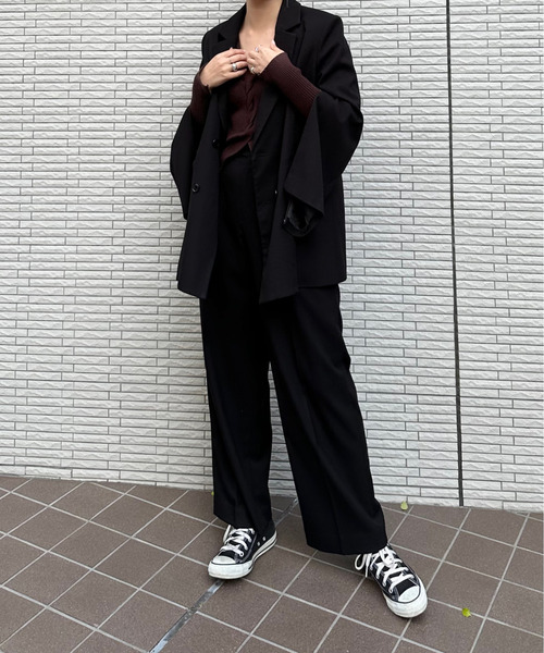 EMMA LIMBER(エマリンバー)の「Double Breasted Jacket(ダブルブレストジャケット)(テーラードジャケット・レディース・ブラック/アイボリー・S/M)」の3枚目の写真