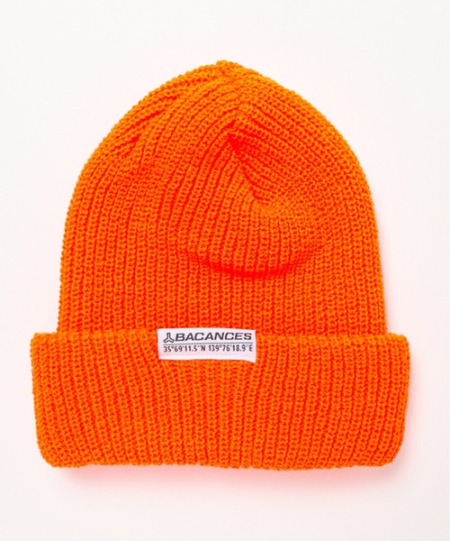BEAVER（ビーバー）の「BACANCES ALL INCLUSIVE/バカンスオールインクルーシブ　BC  KNIT CAP SPECE LOGO（ニットキャップ/ビーニー・メンズ・ブラック/オレンジ・FREE）」の7枚目の写真