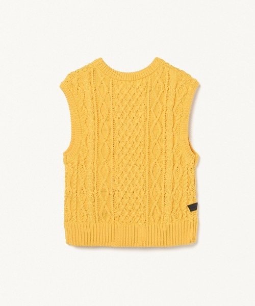 FORSOMEONE（フォーサムワン）の「FORSOMEONE ARAN KNIT VEST（ベスト・メンズ・イエロー/ダークグリーン・48）」の9枚目の写真