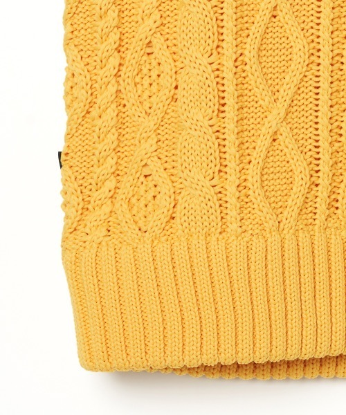 FORSOMEONE（フォーサムワン）の「FORSOMEONE ARAN KNIT VEST（ベスト・メンズ・イエロー/ダークグリーン・48）」の12枚目の写真