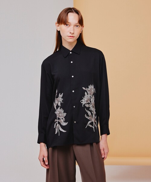 tk.TAKEO KIKUCHI（ティーケータケオキクチ）の「◆Bouquet embro長袖シャツ（ユニセックスアイテム）（シャツ/ブラウス・メンズ・ホワイト/ブラック/ライトグリーン・02/03/66）」の15枚目の写真