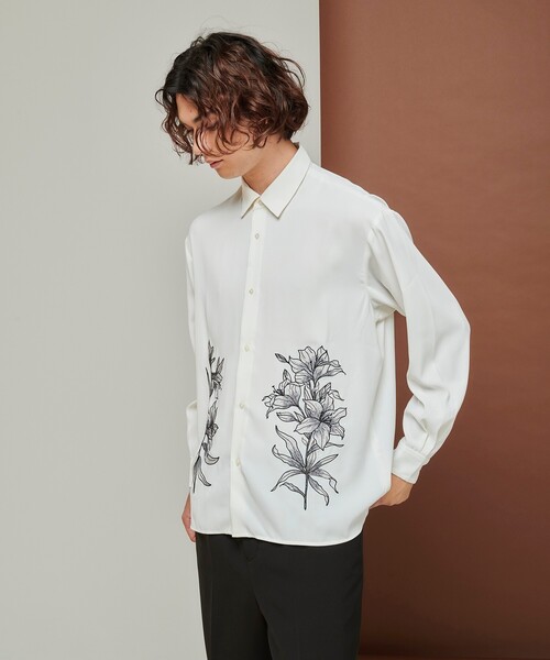 tk.TAKEO KIKUCHI（ティーケータケオキクチ）の「◆Bouquet embro長袖シャツ（ユニセックスアイテム）（シャツ/ブラウス・メンズ・ホワイト/ブラック/ライトグリーン・02/03/66）」の20枚目の写真