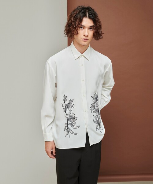 tk.TAKEO KIKUCHI（ティーケータケオキクチ）の「◆Bouquet embro長袖シャツ（ユニセックスアイテム）（シャツ/ブラウス・メンズ・ホワイト/ブラック/ライトグリーン・02/03/66）」の13枚目の写真