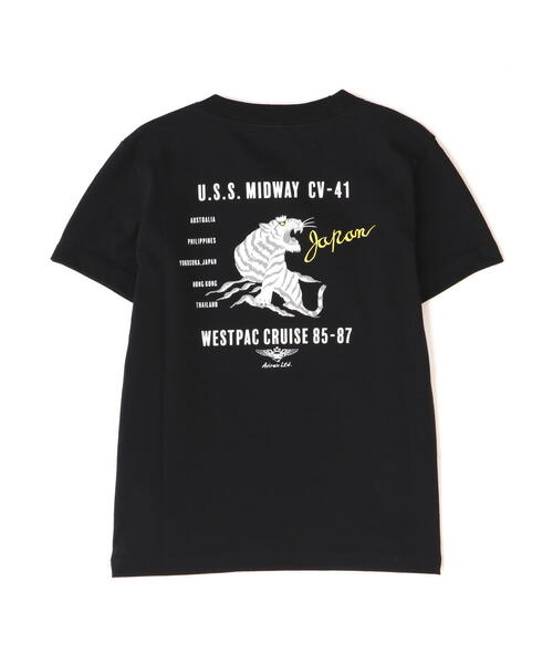 AVIREX(アヴィレックス)の「≪KIDS/キッズ≫SOUVENIR TIGER T-SHIRT(Tシャツ/カットソー・キッズ・オレンジ/ホワイト/ブラック・M/XL/L/S)」の2枚目の写真