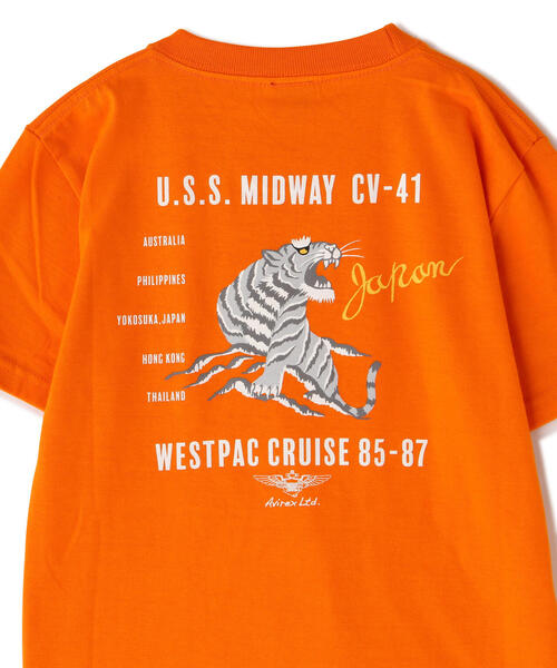 AVIREX(アヴィレックス)の「≪KIDS/キッズ≫SOUVENIR TIGER T-SHIRT(Tシャツ/カットソー・キッズ・オレンジ/ホワイト/ブラック・M/XL/L/S)」の12枚目の写真