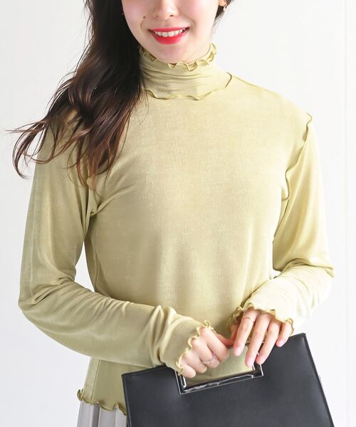 rps（アールピーエス）の「メロータートルカットソー（Tシャツ/カットソー・レディース・ブラック/グレー/アイボリー/グレイッシュブルー/ベージュ/ラベンダー/グリーン/ブルー/イエロー/オフホワイト・フリー）」の10枚目の写真