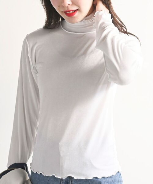 rps（アールピーエス）の「メロータートルカットソー（Tシャツ/カットソー・レディース・ブラック/グレー/アイボリー/グレイッシュブルー/ベージュ/ラベンダー/グリーン/ブルー/イエロー/オフホワイト・フリー）」の15枚目の写真