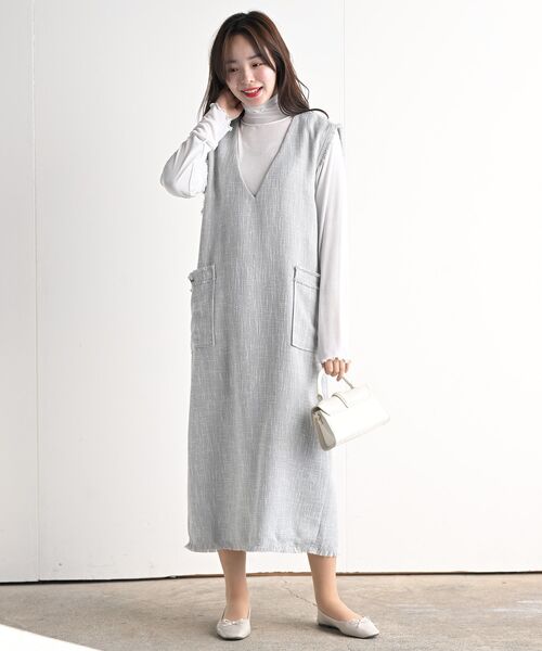 rps（アールピーエス）の「メロータートルカットソー（Tシャツ/カットソー・レディース・ブラック/グレー/アイボリー/グレイッシュブルー/ベージュ/ラベンダー/グリーン/ブルー/イエロー/オフホワイト・フリー）」の19枚目の写真