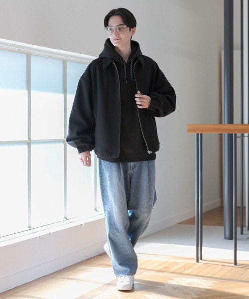 RAGEBLUE（レイジブルー）の「メリノウール/バルーンZIPブルゾン（ブルゾン・メンズ・ブラック/グレー/オフホワイト/ブルー・SMALL/MEDIUM/LARGE）」の14枚目の写真