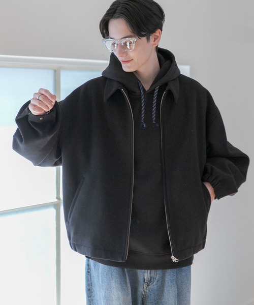 RAGEBLUE（レイジブルー）の「メリノウール/バルーンZIPブルゾン（ブルゾン・メンズ・ブラック/グレー/オフホワイト/ブルー・SMALL/MEDIUM/LARGE）」の11枚目の写真