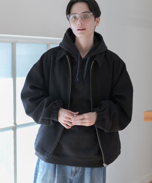 RAGEBLUE（レイジブルー）の「メリノウール/バルーンZIPブルゾン（ブルゾン・メンズ・ブラック/グレー/オフホワイト/ブルー・SMALL/MEDIUM/LARGE）」の8枚目の写真