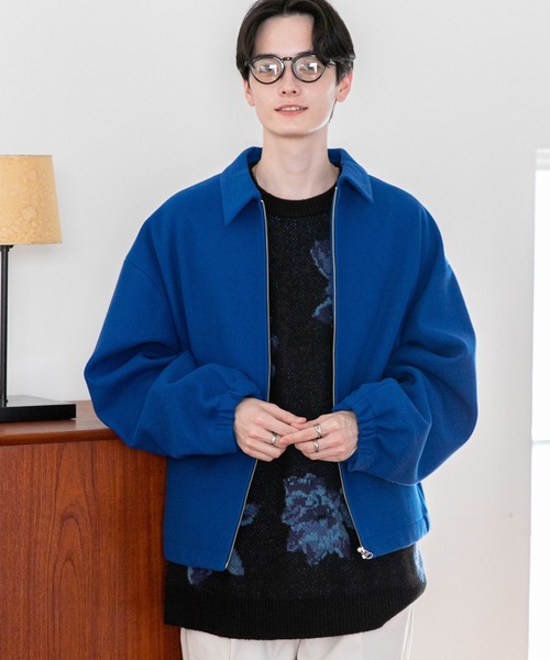 RAGEBLUE（レイジブルー）の「メリノウール/バルーンZIPブルゾン（ブルゾン・メンズ・ブラック/グレー/オフホワイト/ブルー・SMALL/MEDIUM/LARGE）」の6枚目の写真