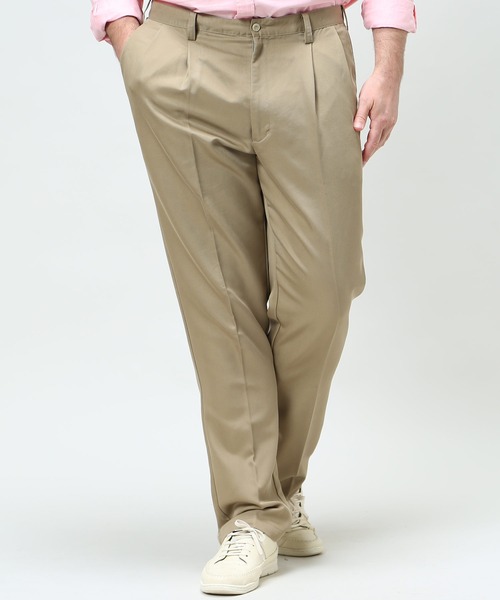 B&T CLUB（ビーティークラブ）の「ストレッチ ツータック パンツ（チノパンツ・メンズ・ベージュ/ネイビー/ブラック・95/110/140/130/115/105/100/120）」の3枚目の写真
