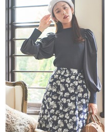 Te chichi | 【貴島明日香コラボ】袖布帛ボリュームスリーブトップス(ニット/セーター)