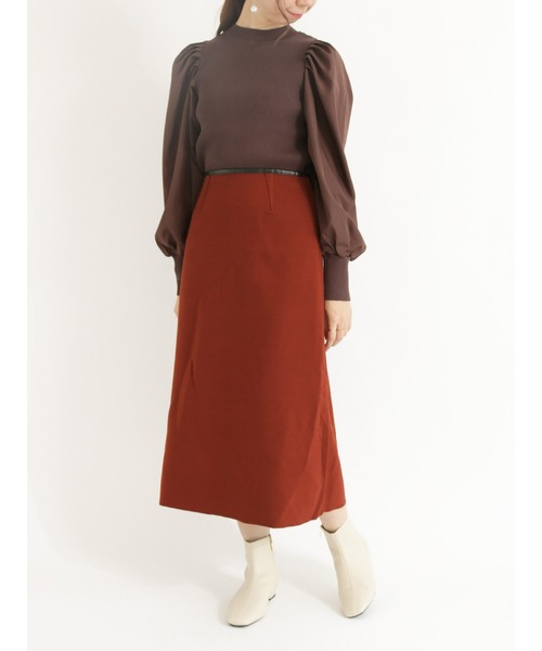 Te chichi（テチチ）の「袖布帛ボリュームスリーブトップス（ニット/セーター・レディース・ブラウン/チャコール/イエロー・ﾌﾘ-）」の14枚目の写真