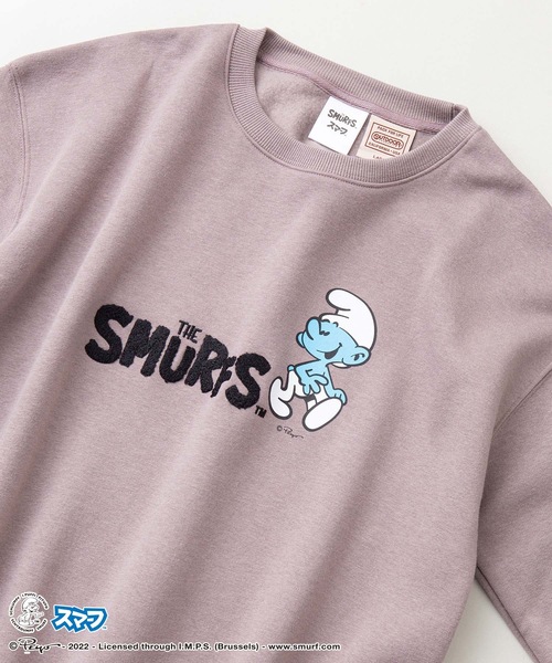 OUTDOOR PRODUCTS APPAREL(アウトドアプロダクツアパレル)の「【SMURFS/スマーフ】コラボ 裏起毛 ビッグシルエット クルー スウェット トレーナー(スウェット・メンズ・ベージュ/スミクロ/ダークグリーン/オフホワイト・LARGE/MEDIUM/X-LARGE)」の7枚目の写真