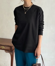 【WEB限定】裾切替ロングスリーブカットソー