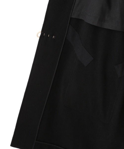 MHL.(エムエイチエル)の「HEAVY COTTON WOOL DRILL(ダッフルコート・レディース・ブラック・1/2)」の6枚目の写真