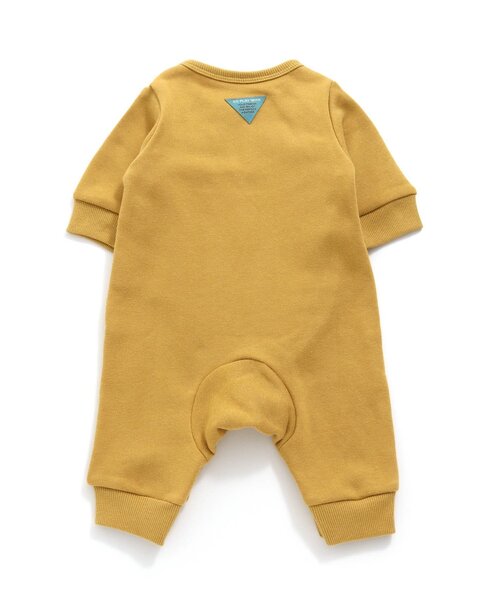 Ampersand(アンパサンド)の「フィッシングベアカバーオール(ロンパース・キッズ・マスタード/オレンジ・60/70/80)」の3枚目の写真