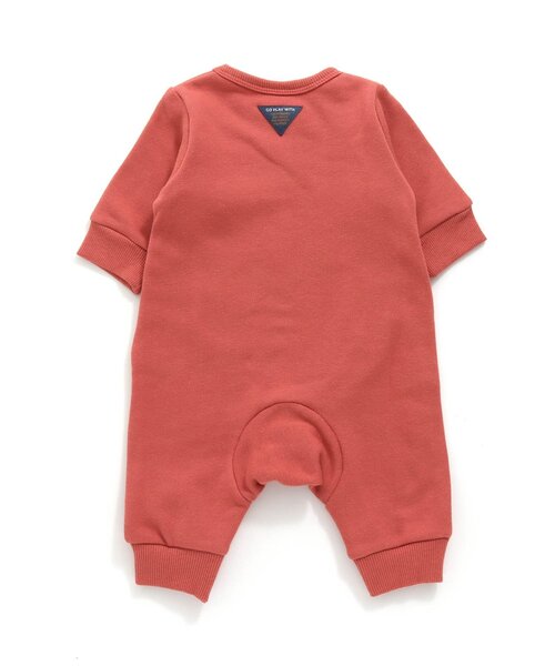 Ampersand(アンパサンド)の「フィッシングベアカバーオール(ロンパース・キッズ・マスタード/オレンジ・60/70/80)」の4枚目の写真