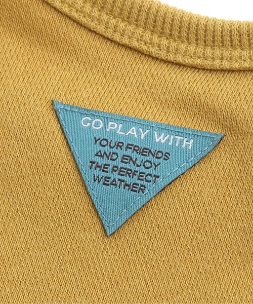 Ampersand(アンパサンド)の「フィッシングベアカバーオール(ロンパース・キッズ・マスタード/オレンジ・60/70/80)」の7枚目の写真