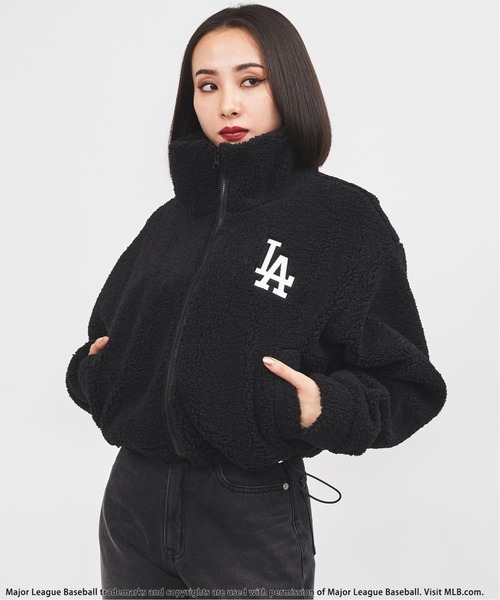 BACK TO THE FIELD（バック トゥー ザ フィールド）の「【MLB】刺繍ロゴボアジャケット（その他アウター・レディース・グリーン/ホワイト/ブラック・FREE）」の13枚目の写真