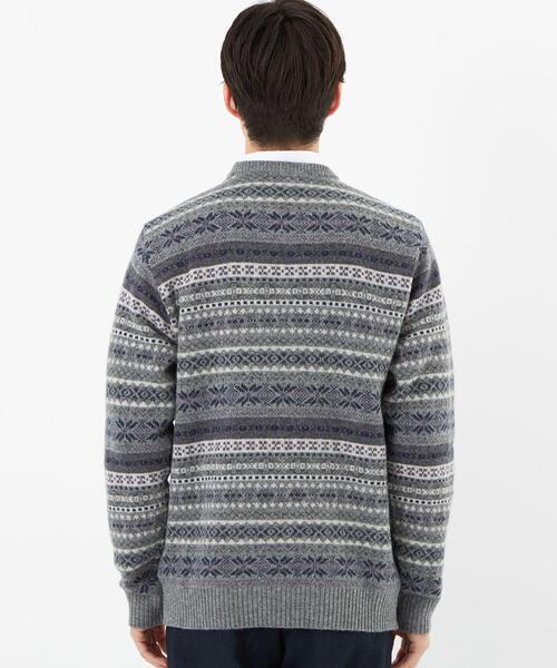 gim(ジム)の「<gim>22FW フェアアイル クルーネック ニット(ニット/セーター・メンズ・グレー/ブラック・S/M/L)」の3枚目の写真