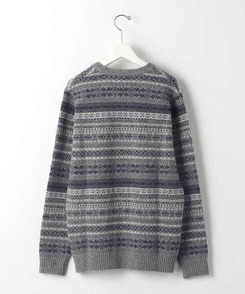 gim(ジム)の「<gim>22FW フェアアイル クルーネック ニット(ニット/セーター・メンズ・グレー/ブラック・S/M/L)」の6枚目の写真