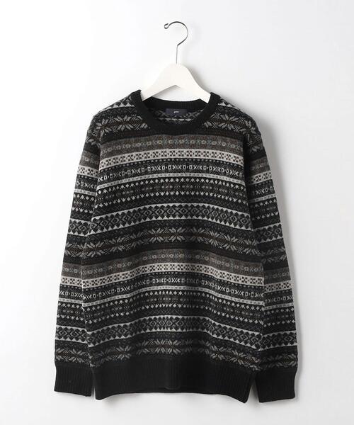 gim(ジム)の「<gim>22FW フェアアイル クルーネック ニット(ニット/セーター・メンズ・グレー/ブラック・S/M/L)」の13枚目の写真
