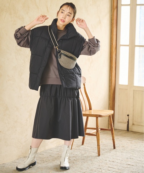 FREE'S MART（フリーズマート）の「マルチWay袖取り外し中綿ブルゾン（ブルゾン・レディース・ブラック/ホワイト・FREE）」の6枚目の写真